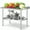 Silver 48"x24", variant on 48"x24" Commercial Stainless Steel Prep Table – Heavy-Duty with Backsplash & Adjustable Undershelf
