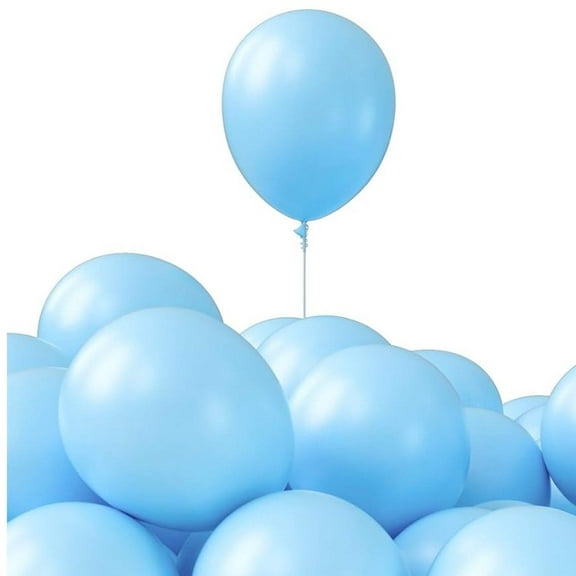 12" Helium-Quality Natural Latex Balloons – 10 Baloons, Light Blue, Safe for Age 8  – Soft Party  Event Decorations: 1CT