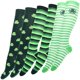 thumbnail image 1 of KAKOWELY 3 pares de calcetines deportivos transpirables de algodón con estampado de trébol para adultos., 1 of 4