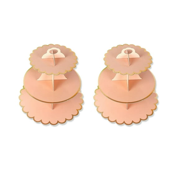 YongCo Display Cupcake Stands Cardboard 3 Tier for Dessert Festivals Wedding Durable