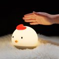 thumbnail image 2 of Luz de noche para niños con forma de pollito JAMW Lámpara de noche recargable con control de grifo luz de noche LED de silicona portátil Sencillez, 2 of 5