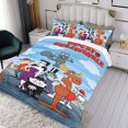 thumbnail image 3 of El Show de Rocky y Bullwinkle Conjunto de sábanas temático, trío de piezas, cómodo y amigable con la piel, diseño único, regalo de decoración para el hogar para familiares, amigos y fans,135cm *200cm, 3 of 6