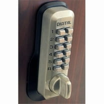 Lockey Mechanical Keyless Deadbolt Ez Mount Plate Lock - Satin Nickel Brass