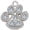 Clear, variant on Silver-tone Large Paw with Clear Crystals - Gold Tone Philipians 4:13 I Do All Things Through Christ Engraved Cross Charm Bracelet, 6.5+1.5" Extender