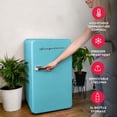 thumbnail image 3 of Frigidaire 3.2 Cu. ft. Retro Refrigerator, Mini Fridge with Freezer for Apartment, Dorm, Office, Bedroom, Blue, 3 of 11