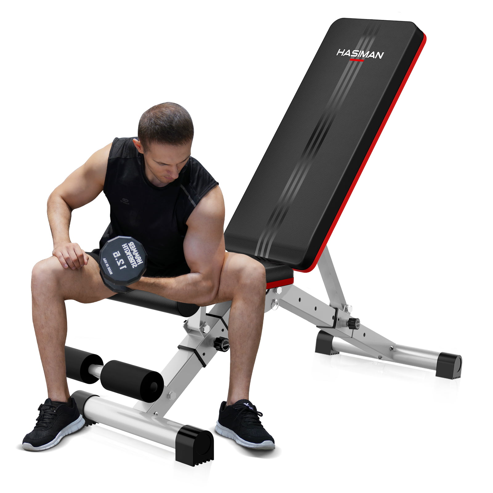 3-in-1 Adjustable Weight Bench for Full Body Exercise Fitness Home Gym Workout 7 4 +3 Levels Foldable Exercise Bench Sit Up Bench