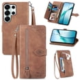 thumbnail image 1 of FOXDOCK Leather Wallet Case for Samsung Galaxy S26 Ultra – RFID Anti-theft, Shockproof, brown, 1 of 5