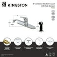 thumbnail image 4 of Kingston FB562SN Wyndham One-Handle 4-Hole 8" Centerset Kitchen Faucet with Side Sprayer in Brushed Nickel, 4 of 4