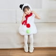 thumbnail image 4 of FYDUU Kids Baby Girls Christmas Snowman Clothes Sleeveless Cartoon Snowman Onesie One-Piece Romper Jumpsuit With Scarf 2Pcs Holiday Party Outfits 6-12 Months, 4 of 9