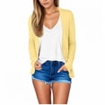 thumbnail image 2 of Lixiuxyad Womens Open Front Cardigan Womens Cardigans Lightweight Summer Open Front Casual Sweater For Daily Wear Versatile Style For Jeans And Relaxed Pants,Yellow, 2 of 5