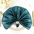 thumbnail image 3 of Balsa Circle 5 Pieces 20" Peacock Teal Satin Napkins Wedding Party, 3 of 8