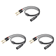 thumbnail image 1 of Cable Micrófono Divisor XLR A Doble TS Mono Y 1/4 Pulg. 6 35 Mm para Mezclador (3 Metros), 1 of 6