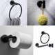 thumbnail image 5 of Juego de accesorios de baño de acero inoxidable con aro para toallas, soporte para papel higiénico, gancho para batas y percha resistente para toallas de papel, 5 of 8