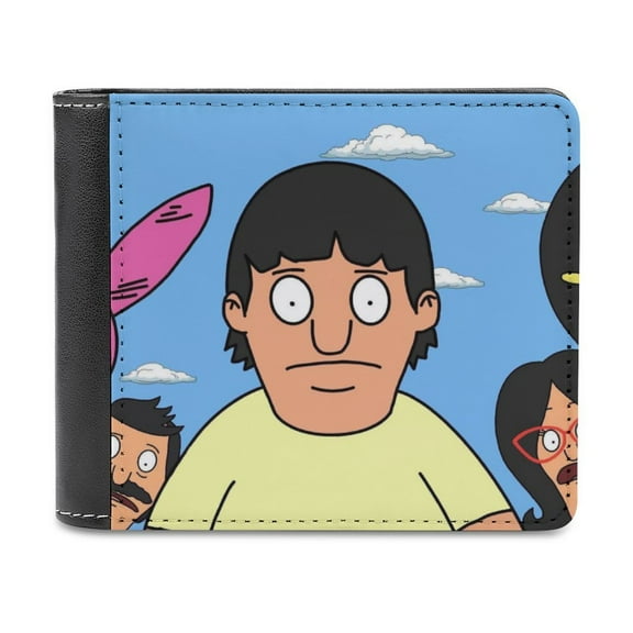 Bob's Burgers Leather Wallet for Men Women Two Fold Purse Slim Cash Card Holder Bag