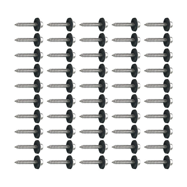 50 Uds tornillo con cabeza de arandela hexagonal Zulema bimetálicos Acero inoxidable 304 435 tornillos autorroscantes