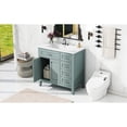 thumbnail image 7 of 36" Modern Bathroom Vanity in Green Color with Solid Frame and Smooth Ceramic Basin for Easy Cleaning, 7 of 7