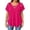Hot Pink*, variant on RUTAYY Women's T-Shirt Elegant Plus Size V-Neck Short Sleeve Tee Shirts Solid Color Strap Detail Casual Tops Fashion Seaside Tees