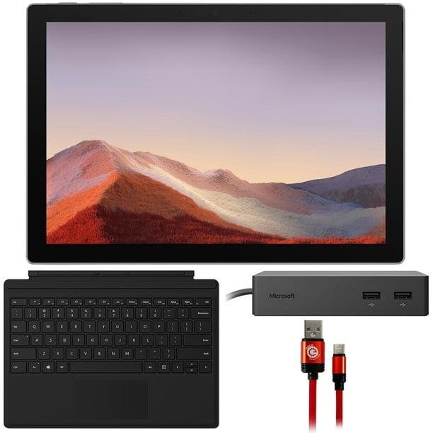 Microsoft Vdv Surface Pro 7 12 3 Inch Touch Intel I5 1035g4 8gb 128gb Platinum Bundle With Microsoft Surface Dock Surface Pro Signature Type Cover And Type C Charge And Sync Usb Cable Walmart Com Walmart Com