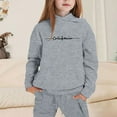 thumbnail image 4 of XEGLSBU Girls Fall Outfits 10-12 Girls Outfits Hoodies Letter Print Sweatshirt Stylish and Comfortable Everyday Wear Fall Outfits for Girls 10-12 Skort Grey Size 13-14 Years, 4 of 4