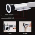 thumbnail image 3 of Barra extensible para cortina de ducha de 160 a 210 cm, sin perforaciones, de acero compuesto de color crema, diámetro de 32 mm, barra telescópica multifunción para cortinas y ropa, 3 of 5