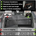 thumbnail image 2 of Truck Bed Cargo Net Compatible with Pickup Truck Bed Organizer Stretchable 4'x4' to 7'x7' High Elastic Heavy Duty Upgraded Reinforced Storage Net with 10 Metal Carabiners (Single Layer), 2 of 7