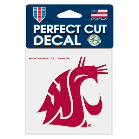 NCAA Washington State Prime 4" x 4" Perfect Cut Decal