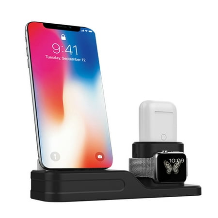 3 in 1 Desk Charging Stand Dock Charger Station for Apple iPhone iWatch