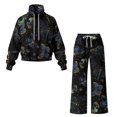 thumbnail image 7 of Renewold Track Suit for Women Set Winter Fashion Outfits High Waisted Pants with Pockets and Sweatshirts 2 Piece Outfits Baggy Tracksuit for Lounge Running, Insects Butterfly Dragonfly Print, L, 7 of 7