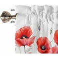 thumbnail image 5 of Poppy Curtain Valances for Windows, Spring Nature Plant Poppy Flowers Rod Pocket Valance Window Treatments Short Curtains for Kitchen Bathroom Living Room, 5 of 6
