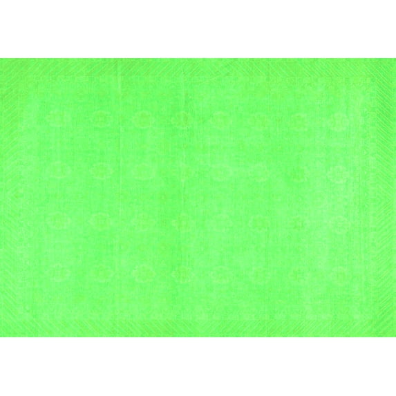 Ahgly Company Indoor Rectangle Abstract Green Modern Area Rugs, 5' x 7'