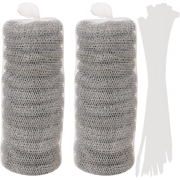 Tutuviw 24 Pieces Lint Traps for Washing Machine Hose, Nylon Lint Catcher for Washer,Laundry Hair Catcher,Sink Drain Hose Filter Dryer Mesh Bag with 24pcs Cable Ties