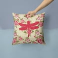thumbnail image 2 of Carolines Treasures Dragonfly Shabby Chic Yellow Roses Fabric Decorative Pillow 14Hx14W multicolor, 2 of 4