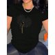 thumbnail image 1 of Camiseta de manga corta para mujer transpirable Moda de veranoRealistic Dandelion Pattern Printed Women'S Fashion Trendy Round Neck Short Sleeve, Simple Casual Sports T-Shirt, Comfortable Summer Top, 1 of 6