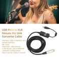 thumbnail image 4 of USB Microphone Cable, 10FT Plug and Play USB Male To XLR Female Cable  for Karaoke Singing, 4 of 7
