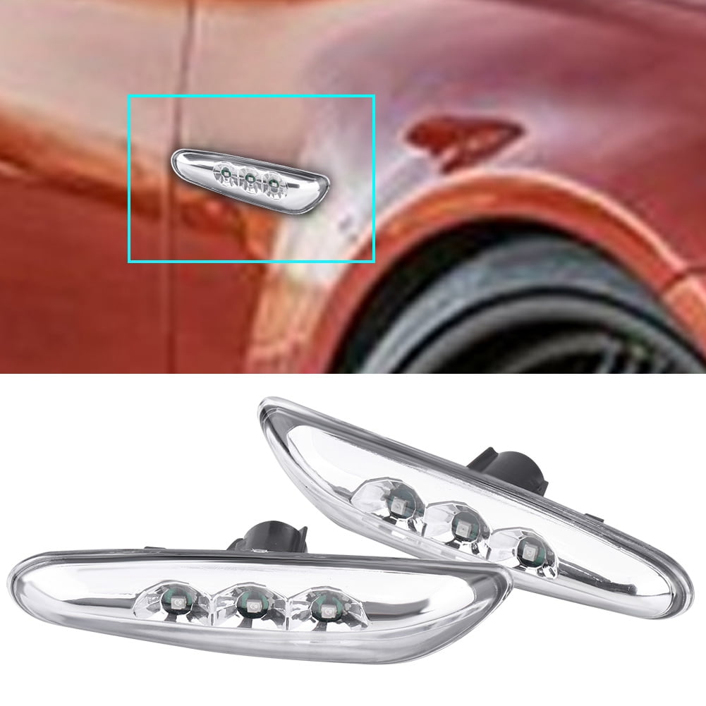 Cergrey 1 Pair LED Side Marker Turn Signal Light for BMW E82 E88 E60