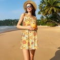 thumbnail image 3 of KLL Cute Pizza In Various Pattern Womens Summer Dresses 2025,Loose Round Neck Sleeveless Sundresses Tank Dresses with Pockets, 3 of 7