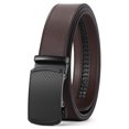 thumbnail image 2 of FALAN MULE Mens Ratchet Belt,Leather Adjustable Slide Belt For Gift Mens Dress Casual 1 3/8",Size Adjustable,Elegant Gift Box, 2 of 8