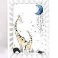 thumbnail image 3 of JumpOff Jo - Fitted Mini Crib Sheet for Portable Crib, Playard, and Playpen Mattresses and Mats, Super Soft 100% Cotton, 24 in. x 38 in. - Giraffe & A Calf, 3 of 7