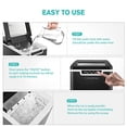 thumbnail image 4 of CROWNFUL Máquina para hacer hielo, 9 cubitos de hielo listos en 8 – 10 minutos, cubitos de hielo de bala de 25 libras en 24 horas, máquina de hielo eléctrica con cuchara y cesta, color negro, 4 of 5