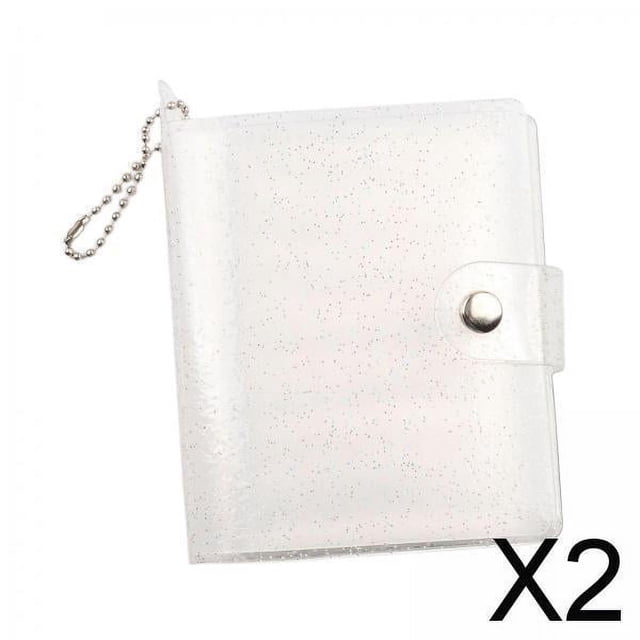2x Lindo Mini álbum de Fotografía Titular de La Tarjeta de La Foto de La Etiqueta de La Tarjeta de de Llavero Sostiene 36 Fotografía para La Foto 2 piezas