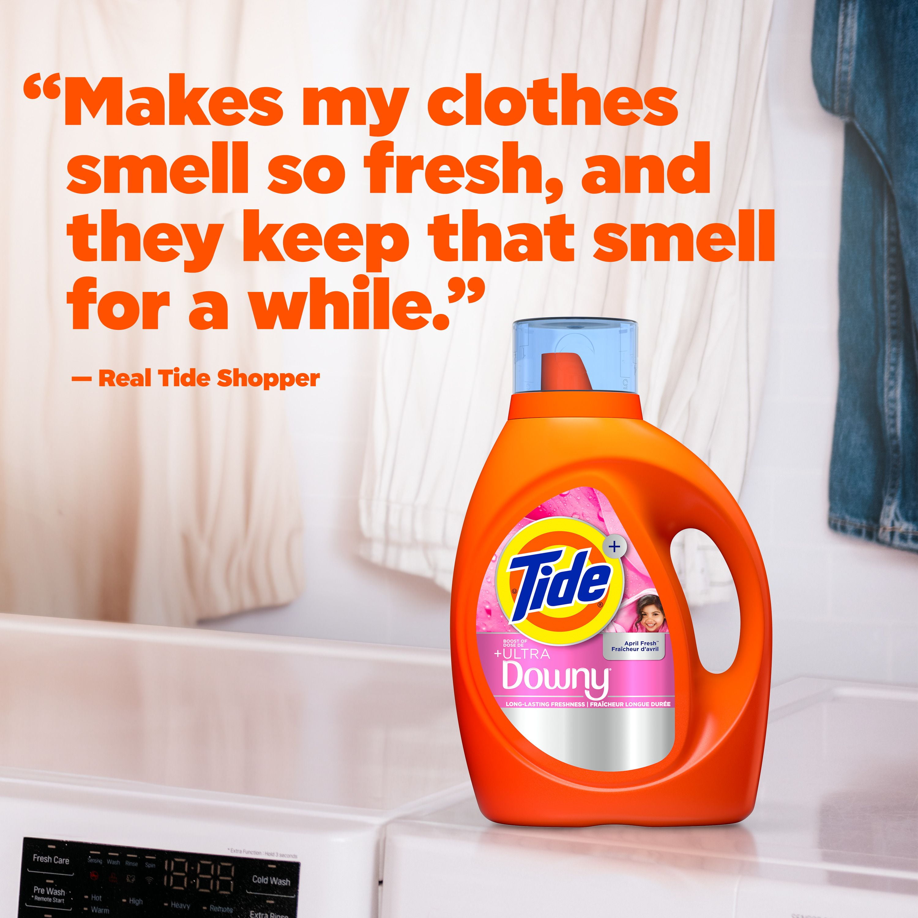 Tide Plus Boost of Ultra Downy Liquid Laundry Detergent, April Fresh Scent, 3.4 L, 83 Loads, Laundry Detergent Liquid with Long-Lasting Freshness, TIDE TD LIQ DOWNYA 83LD