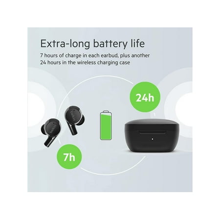 Belkin - SOUNDFORM Rise True Wireless Earbuds - Black