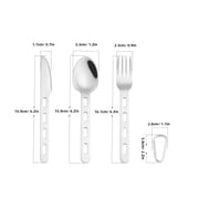 WEKADRIN Camping Eating Utensils 3Sets Stainless Steel for Outdoor Activities