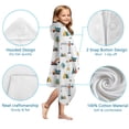 thumbnail image 7 of Cartoon Construction Vehicles Mountains Hooded Bath Towel，50"x30" for Ages 3 To 12 Kids, Quick Dry Lightweight Soft Microfiber Hood Beach Towel Cover Up for Kids, 7 of 7