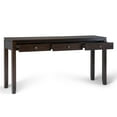 thumbnail image 3 of Simpli Home Cosmopolitan 60 inch Wide Solid Wood Contemporary Wide Console Sofa Table in Mahogany Brown, 3 of 7