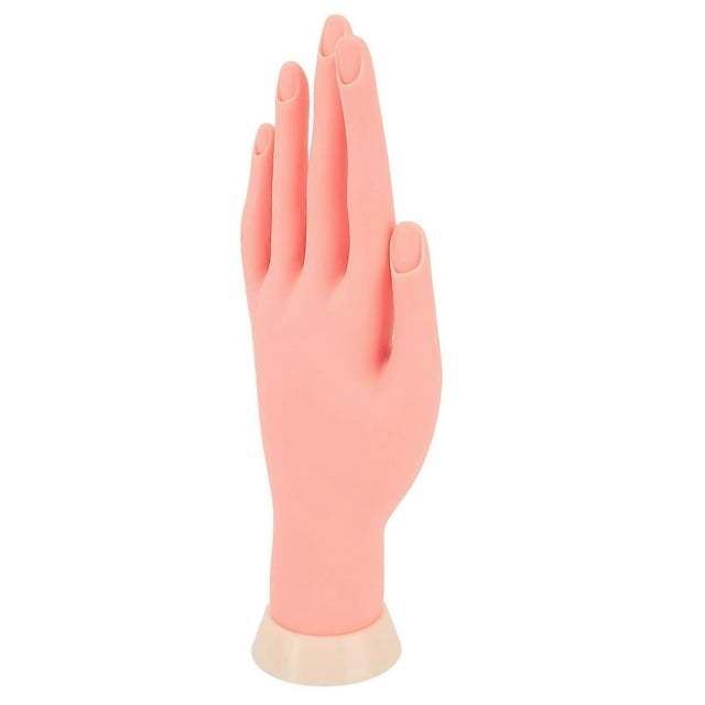 Nail Practice Hand Likelife Embedded Nail Grooves Reusable Multifunctional Flexible Bendable Training Hand for Props Manicure