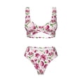 thumbnail image 4 of Daiia Lilies Flowers Women's Bikini Set Two Piece Swimsuit High Waisted Bikini Adjustable Straps Bikini Perfect for Beach, Pool, and Summer Vacation-Small, 4 of 9