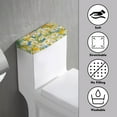 thumbnail image 3 of ZIATUBLE Daisy Toilet Tank Dust Cover Soft Toilet Cover Lid Protective Cover Elastic Toilet Tank Lid Covers for Bathroom Toilet Tank Covers Fit Different Sizes of Toilet Tank, 3 of 5
