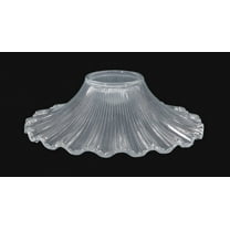 B&P Lamp® 7 1/2" Clear Pressed Glass Petticoat Shade