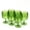 Green, variant on Yalin Set of 6 Unbreakable 12 oz Acrylic Plastic Wine and Water Tumbler Stackable Goblets ( Multicolor )